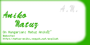 aniko matuz business card